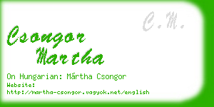 csongor martha business card