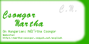 csongor martha business card